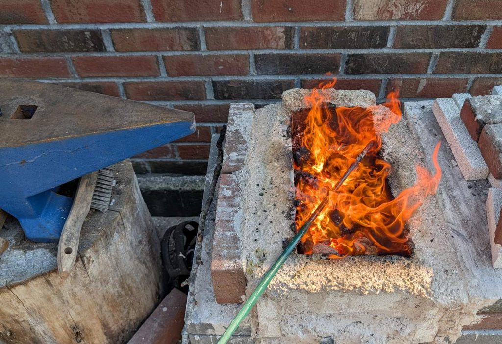 Forge with fire